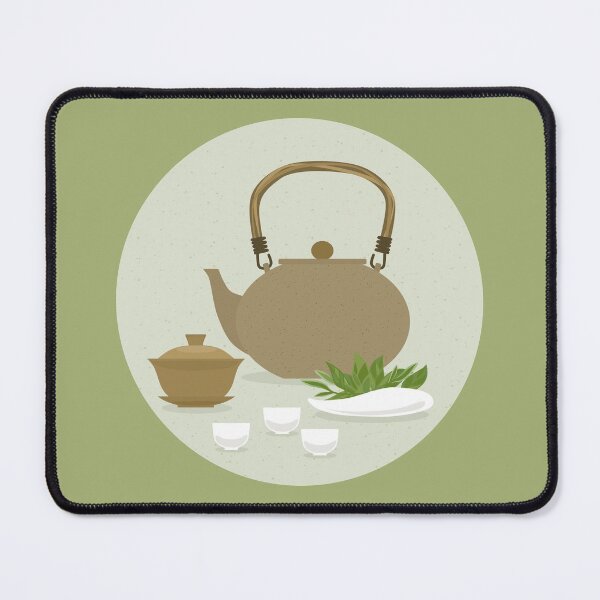 Item preview, A set of items for traditional Chinese tea drinking Pin Cha. The kettle, gaiwan and the green tea leaves. designed and sold by NLobes.