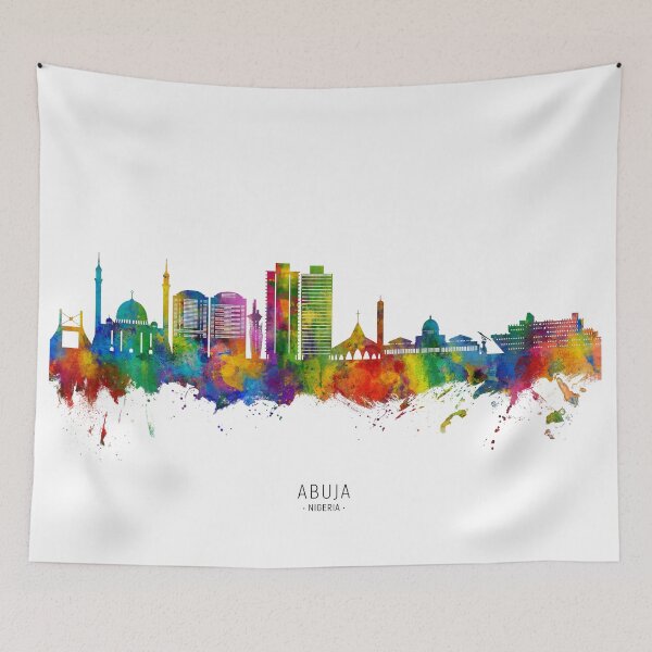 Item preview, Abuja Nigeria Skyline designed and sold by ArtPrints.