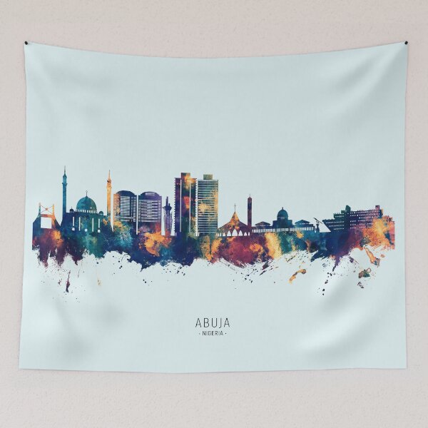 Item preview, Abuja Nigeria Skyline designed and sold by ArtPrints.