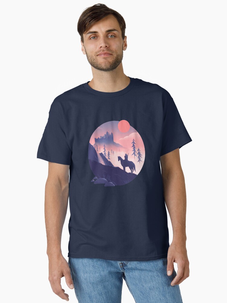 Thumbnail 1 of 7, Classic T-Shirt, Geralt's on a sunset ride designed and sold by anniko-story.