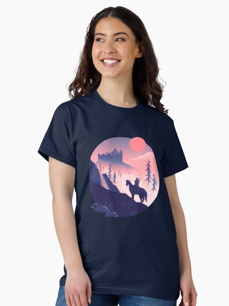 Thumbnail 2 of 7, Classic T-Shirt, Geralt's on a sunset ride designed and sold by anniko-story.