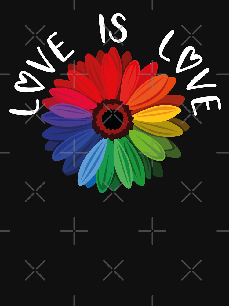 Sunflower Rainbow Love Is Love Lgbt Gay Lesbian Pride T Shirt For