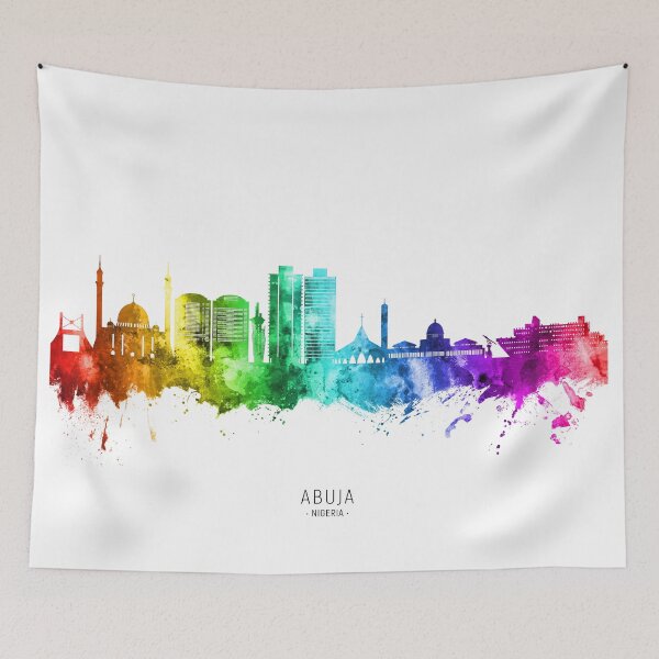 Item preview, Abuja Nigeria Skyline designed and sold by ArtPrints.