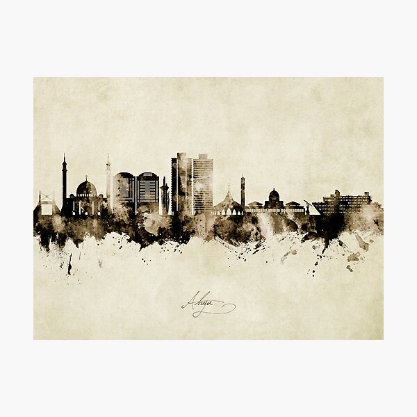 Item preview, Abuja Nigeria Skyline designed and sold by ArtPrints.