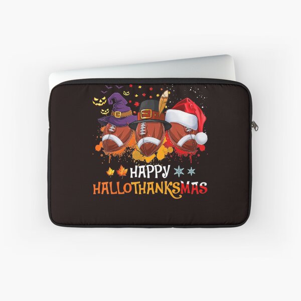 Item preview, Happy Hallothanksmas Football Halloween And Christmas Autumn designed and sold by Michaelmansr572.
