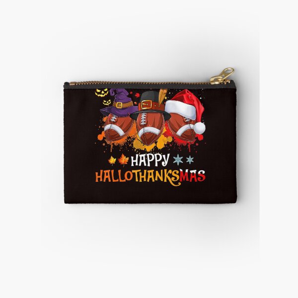 Item preview, Happy Hallothanksmas Football Halloween And Christmas Autumn designed and sold by Michaelmansr572.