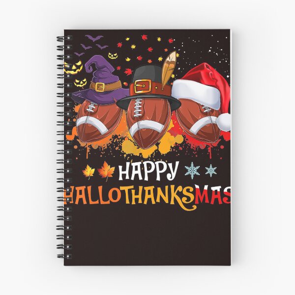 Item preview, Happy Hallothanksmas Football Halloween And Christmas Autumn designed and sold by Michaelmansr572.