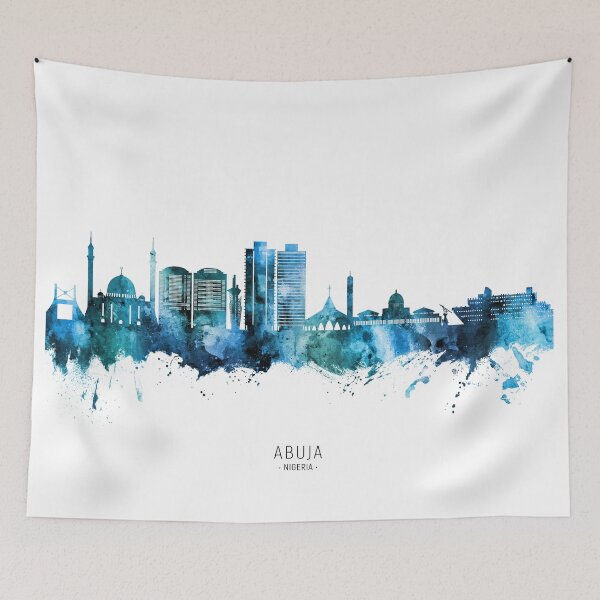 Item preview, Abuja Nigeria Skyline designed and sold by ArtPrints.