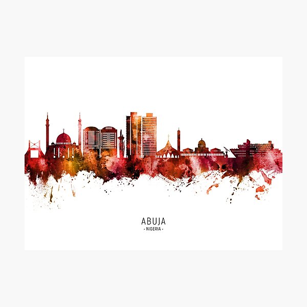 Item preview, Abuja Nigeria Skyline designed and sold by ArtPrints.