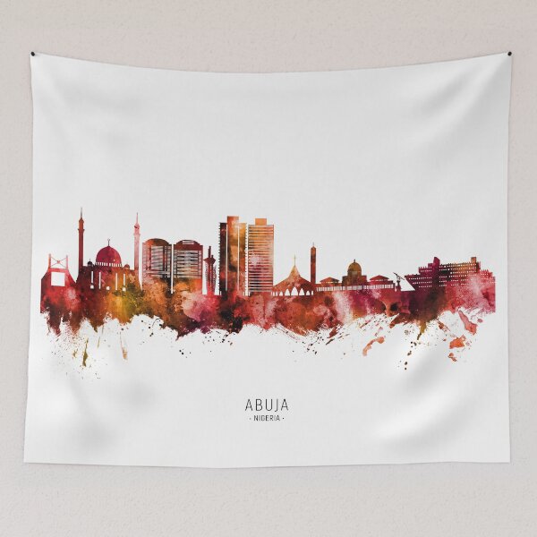 Item preview, Abuja Nigeria Skyline designed and sold by ArtPrints.