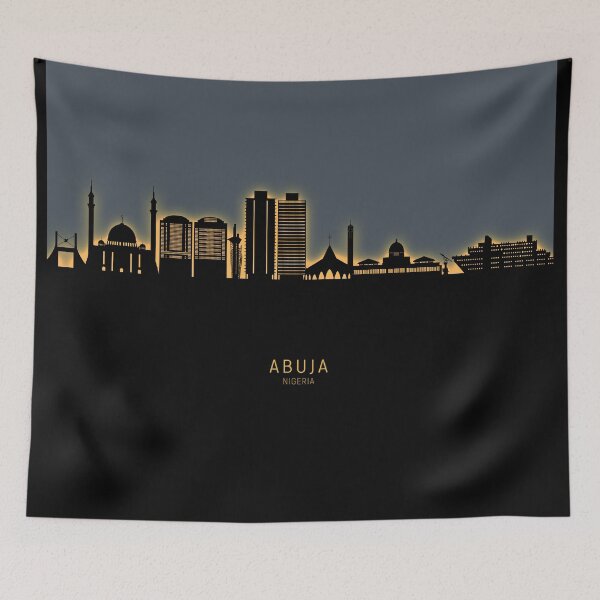 Item preview, Abuja Nigeria Skyline designed and sold by ArtPrints.