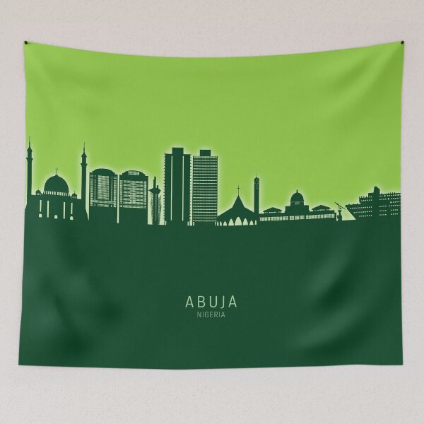 Item preview, Abuja Nigeria Skyline designed and sold by ArtPrints.