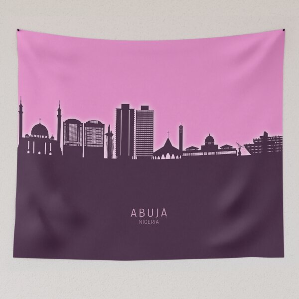 Item preview, Abuja Nigeria Skyline designed and sold by ArtPrints.