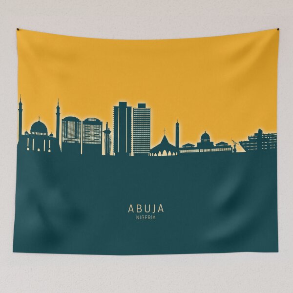 Item preview, Abuja Nigeria Skyline designed and sold by ArtPrints.
