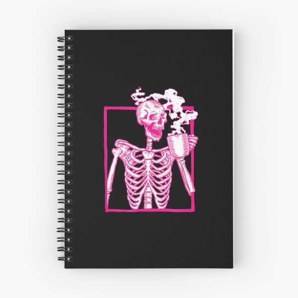 Item preview,  Halloween Coffee Drinking Skeleton Pink designed and sold by jennifera11.