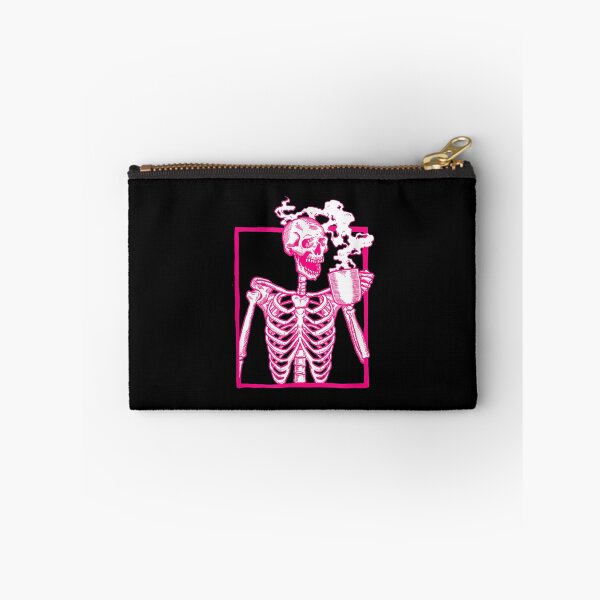 Item preview,  Halloween Coffee Drinking Skeleton Pink designed and sold by jennifera11.