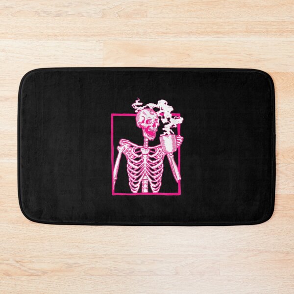 Item preview,  Halloween Coffee Drinking Skeleton Pink designed and sold by jennifera11.
