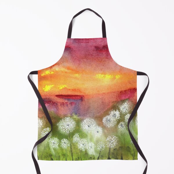 Item preview, Dandelion clocks against a fiery sky designed and sold by Caroline Whittaker.