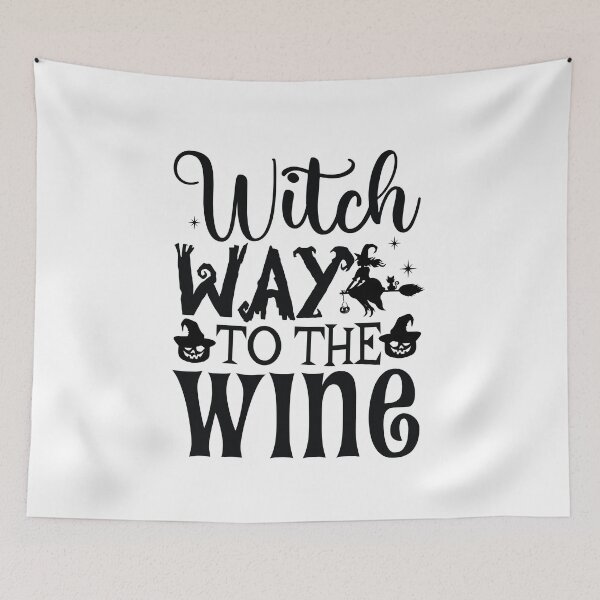 Item preview, Witch way to the wine? Funny Halloween wine drinking witch design designed and sold by charaf19.
