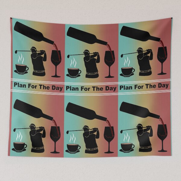 Item preview, Plan For The Day Coffee Golf Wine lover T-shirt designed and sold by creative555.