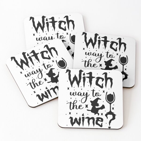 Item preview, Witch way to the wine? Funny Halloween wine drinking witch design designed and sold by charaf19.