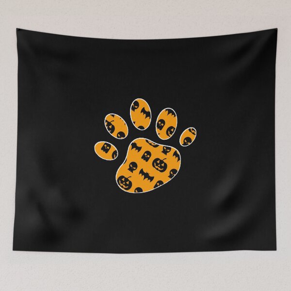 Item preview, halloween dog footprint designed and sold by HarveyChaats.