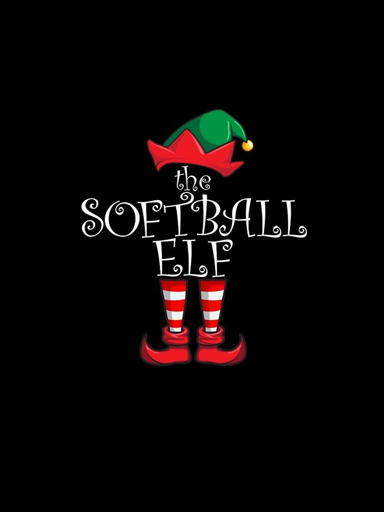 Aperçu 4 sur 4. Coque iPhone avec l'œuvre Softball Elf Matching Family Christmas Pajama Softball Elf Gear créée et vendue par DynamicDesign.