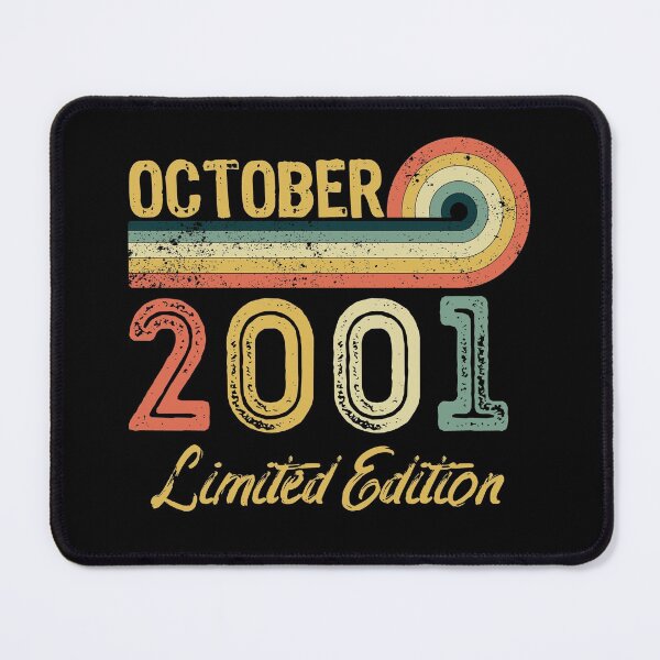 Item preview, Retro Vintage 20th Birthday - Born in October 2001 designed and sold by meedTee.