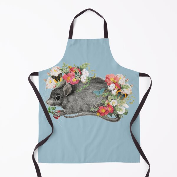 Item preview, Adorable Mouse Holding cherries With Vintage Roses And Butterflies designed and sold by TrulyEpoque.