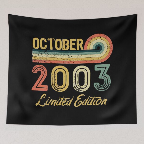 Item preview, Retro Vintage 18th Birthday - Born in October 2003 designed and sold by meedTee.