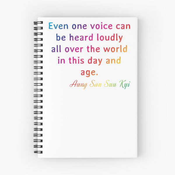 Item preview, Quote. Aung San Suu Kyi: Even one voice can be heard loudly all over the world in this day and age. designed and sold by IuriiVlasenko.
