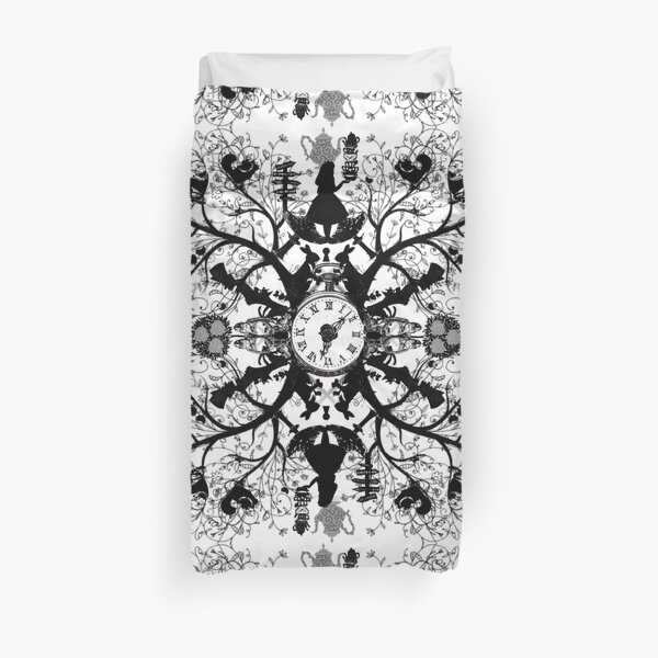 Think Wonderland Ink Duvet Cover