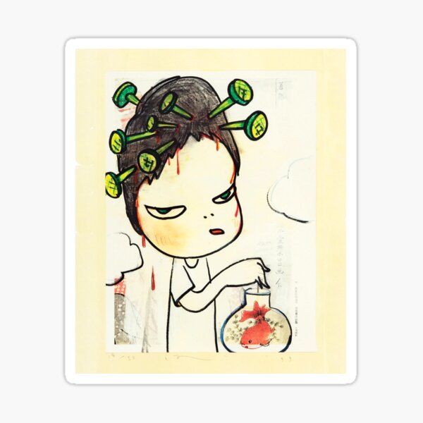 Item preview, Yoshitomo Nara Tshirt -  Yoshitomo Nara Goldfish Sticker - Yoshitomo Nara Goldfish Poster designed and sold by odincap.
