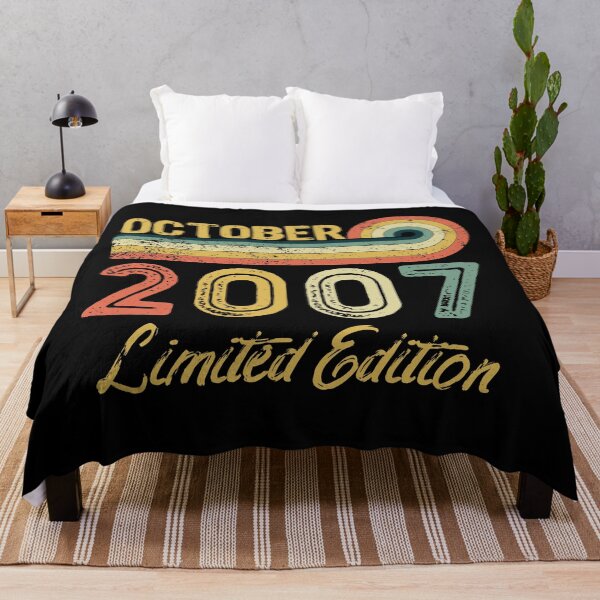 Item preview, Retro Vintage 14th Birthday - Born in October 2007 designed and sold by meedTee.