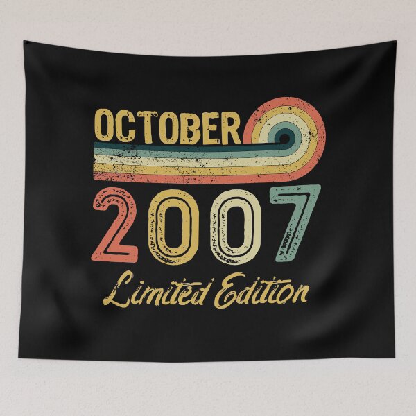 Artikelvorschau, Retro Vintage 14. Geburtstag - Geboren im Oktober 2007 entworfen und verkauft von meedTee.