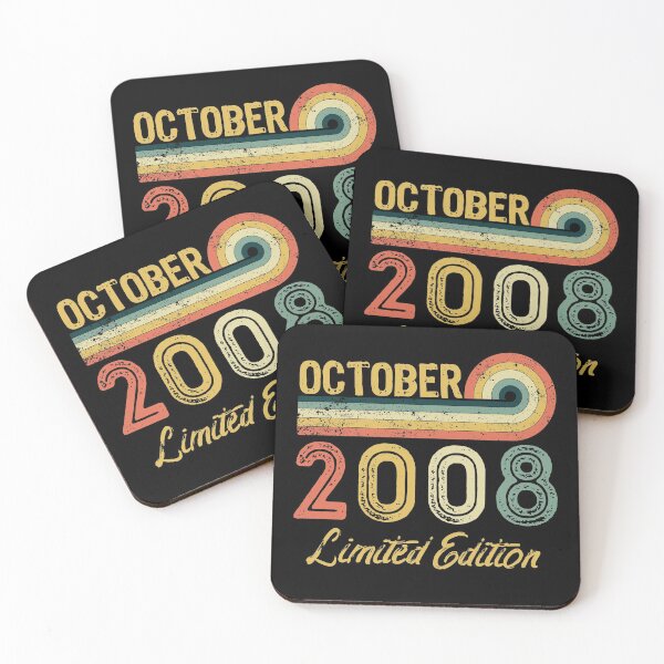Item preview, Retro Vintage 13rd Birthday - Born in October 2008 designed and sold by meedTee.