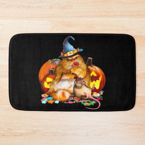 Item preview, Halloween Fat Cat and Rat eat sweets No Text designed and sold by saf-saf.