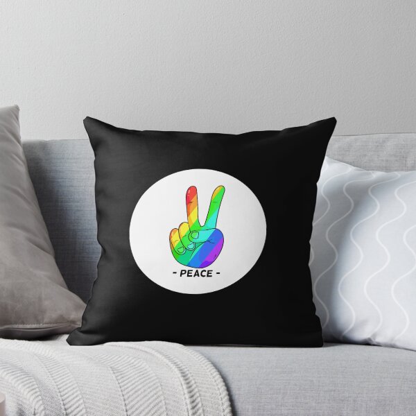 Item preview, Peace Hand Sign Rainbow Peace white Love Freedom Hippie Gift designed and sold by Hyper-Field.