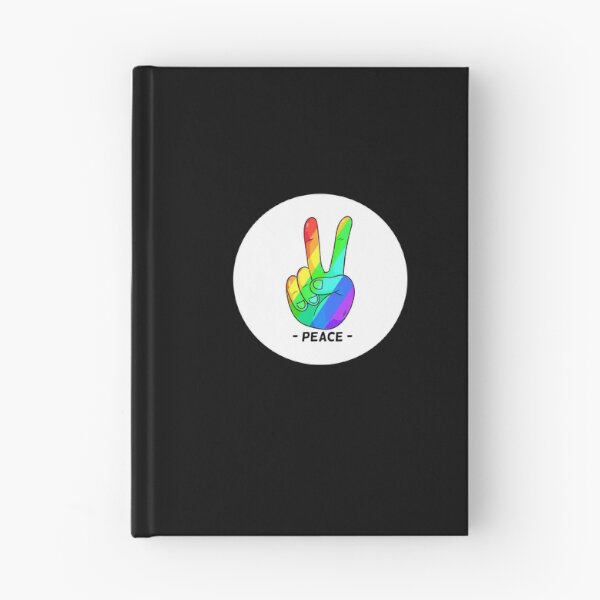 Item preview, Peace Hand Sign Rainbow Peace white Love Freedom Hippie Gift designed and sold by Hyper-Field.