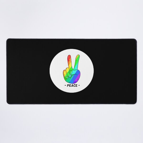 Item preview, Peace Hand Sign Rainbow Peace white Love Freedom Hippie Gift designed and sold by Hyper-Field.