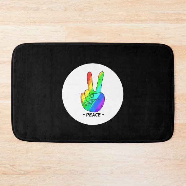 Item preview, Peace Hand Sign Rainbow Peace white Love Freedom Hippie Gift designed and sold by Hyper-Field.