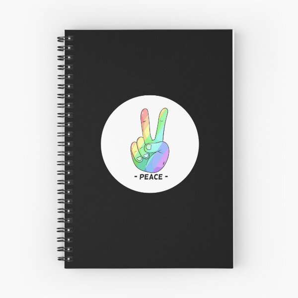 Item preview, Peace Hand Sign Rainbow Pastel Peace white Retro Hippie Gift designed and sold by Hyper-Field.