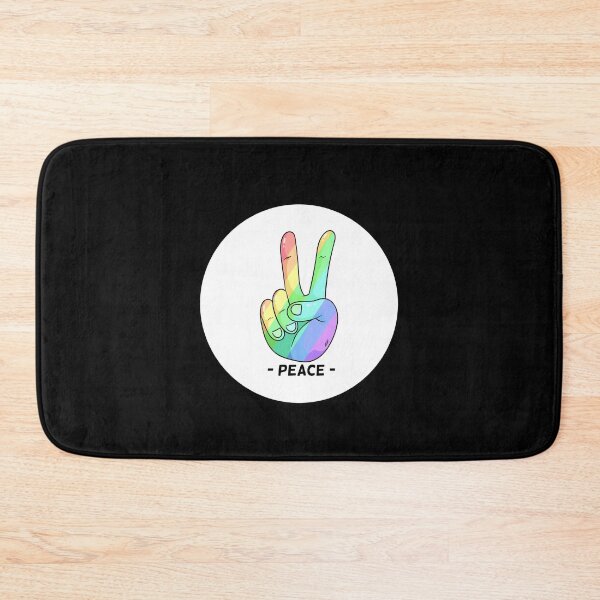 Item preview, Peace Hand Sign Rainbow Pastel Peace white Retro Hippie Gift designed and sold by Hyper-Field.