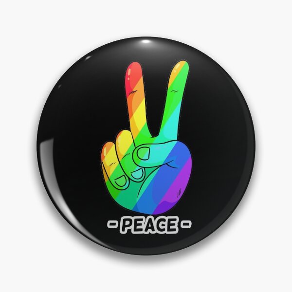Item preview, Peace Hand Sign Rainbow Peace Love Freedom Hippie Gift designed and sold by Hyper-Field.