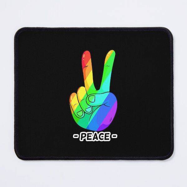 Item preview, Peace Hand Sign Rainbow Peace Love Freedom Hippie Gift designed and sold by Hyper-Field.