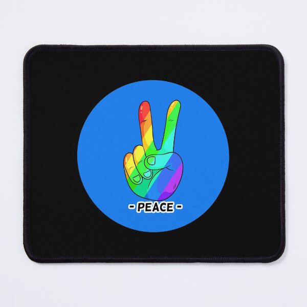 Item preview, Peace Hand Sign Rainbow Peace blue Love Freedom Hippie Gift designed and sold by Hyper-Field.
