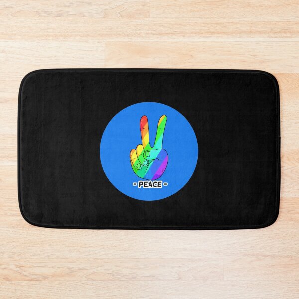 Item preview, Peace Hand Sign Rainbow Peace blue Love Freedom Hippie Gift designed and sold by Hyper-Field.