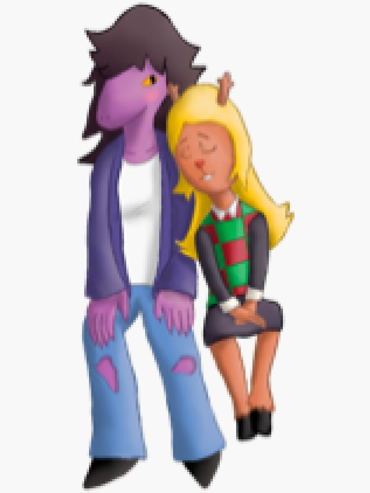 Pixel art Deltarune chapter 2, Susie x noelle fanart Sticker for