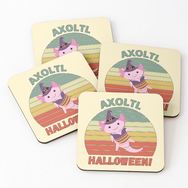 Item preview, Cute Axolotl Wearing Halloween Costume Pink designed and sold by Meek-Anime.