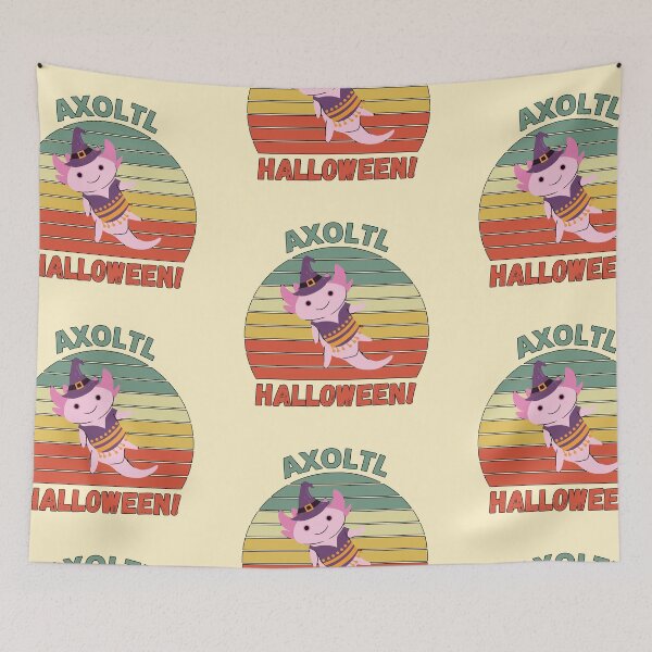 Item preview, Cute Axolotl Wearing Halloween Costume Pink designed and sold by Meek-Anime.